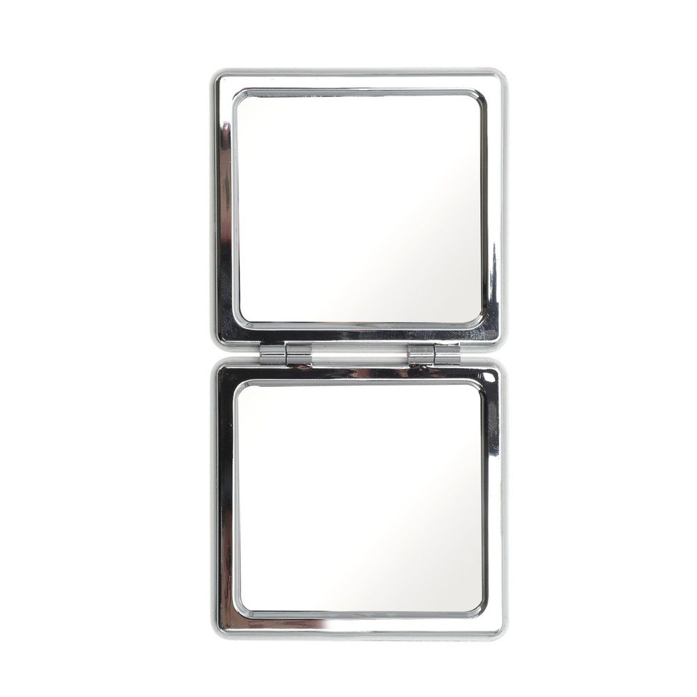 1 Pc Square Shape Handheld Mirror for Travel Pink