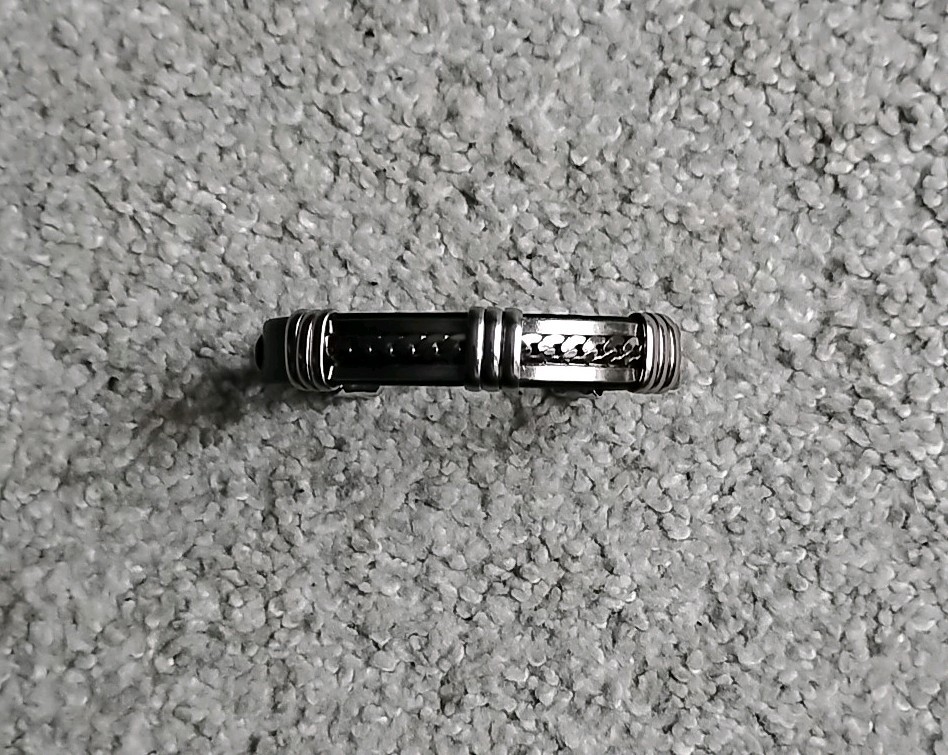 Ion Bracelet (Black and Silver)
