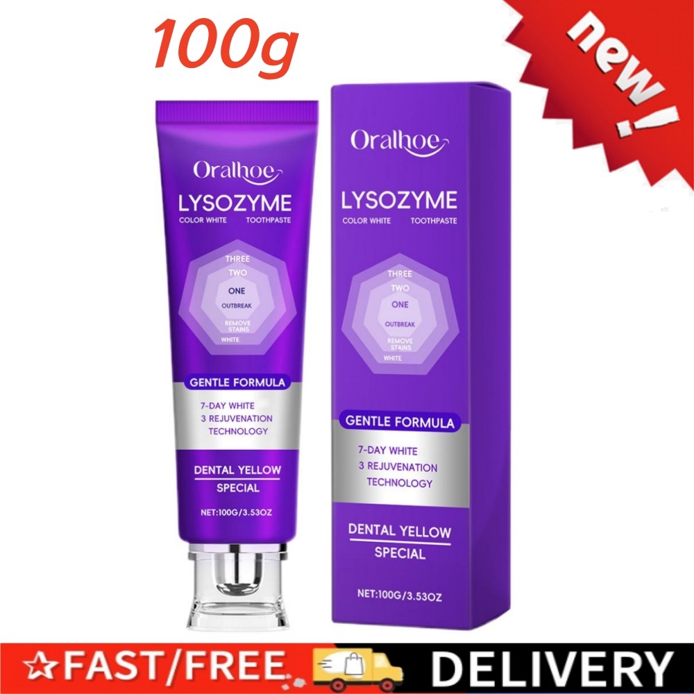 Lysozyme Whitening Toothpaste, 2026 Colour Correcting Purple Toothpaste Hot