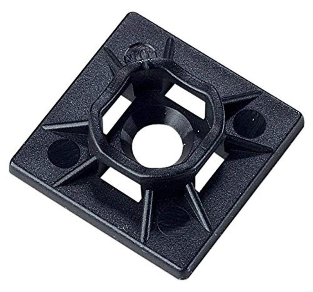 Marine Grade 199236 Cable Tie Mount Black Adhesive Lined 25pc
