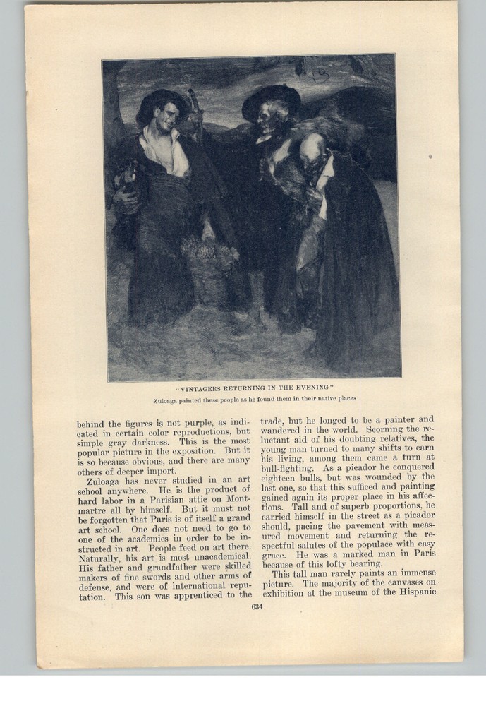 1909 Paper Ad 7 PG Article "Ignacio Zuloago: Spanish Painter" Pattison Photos