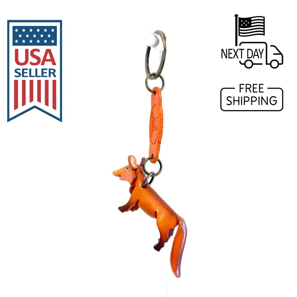 Fox Handmade Leather Keyring