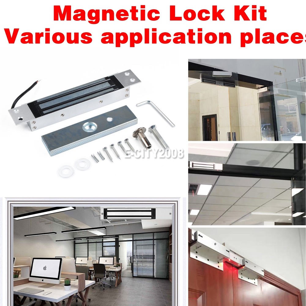 Magnetic Door Lock Kit 180KG Concealed Lock 12V Access Electromagnetic