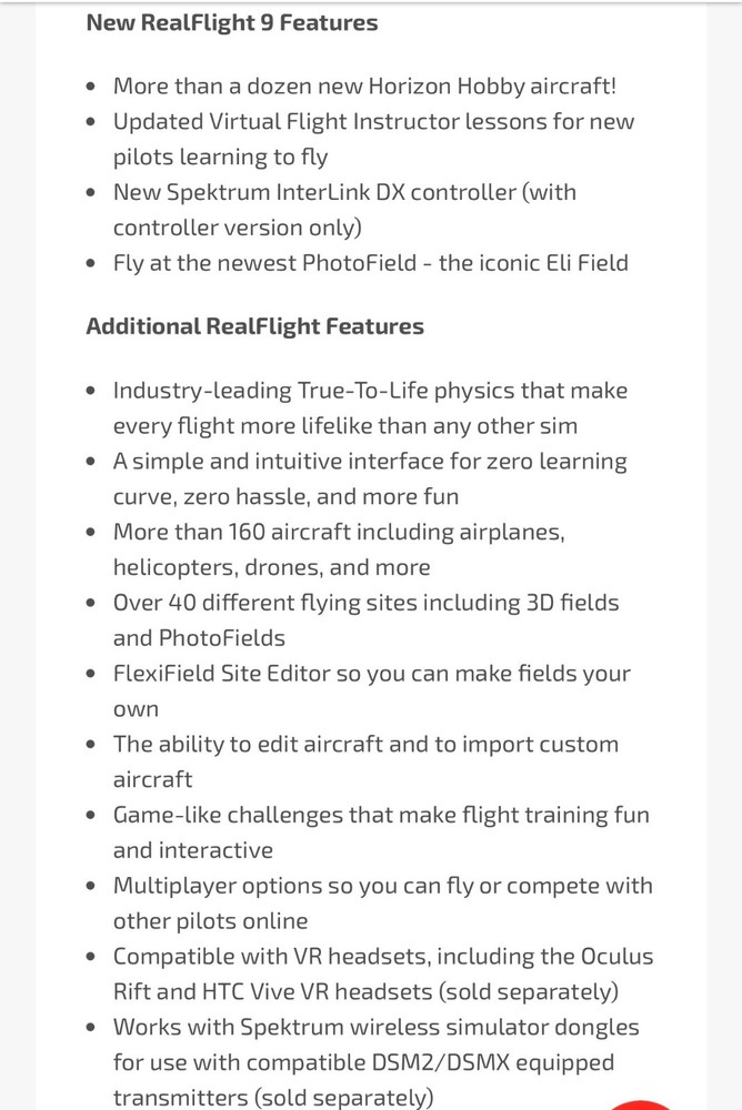RealFlight RF 9.5s Flight Simulator with Spektrum Interlink-DX Controller