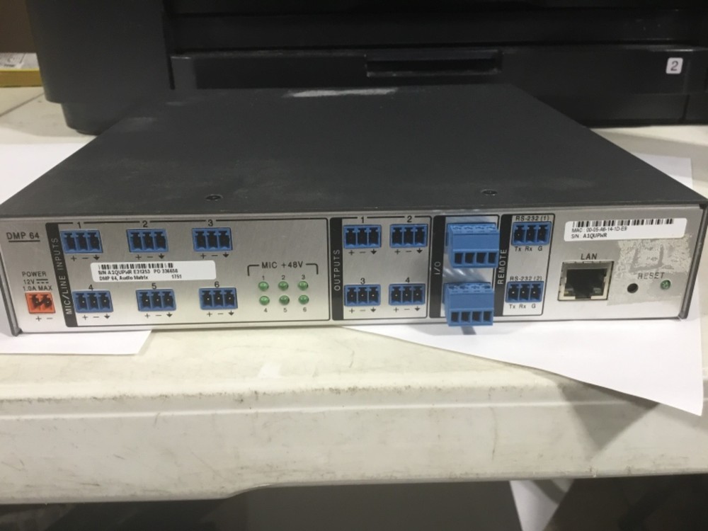 Extron DMP 64 Digital Matrix Audio Processor 60-1054-01 Tested