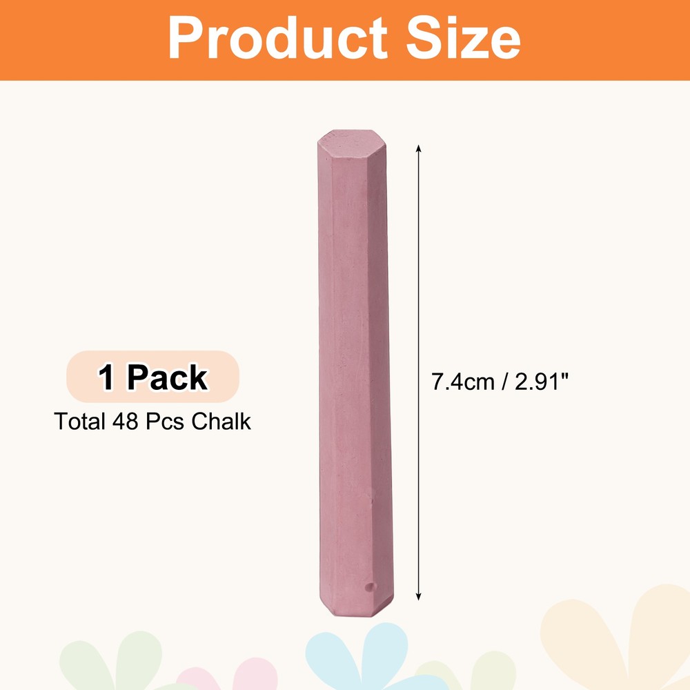 48 PCS Chalkboard Chalk, Dustless Chalk Small Bulk, Brown