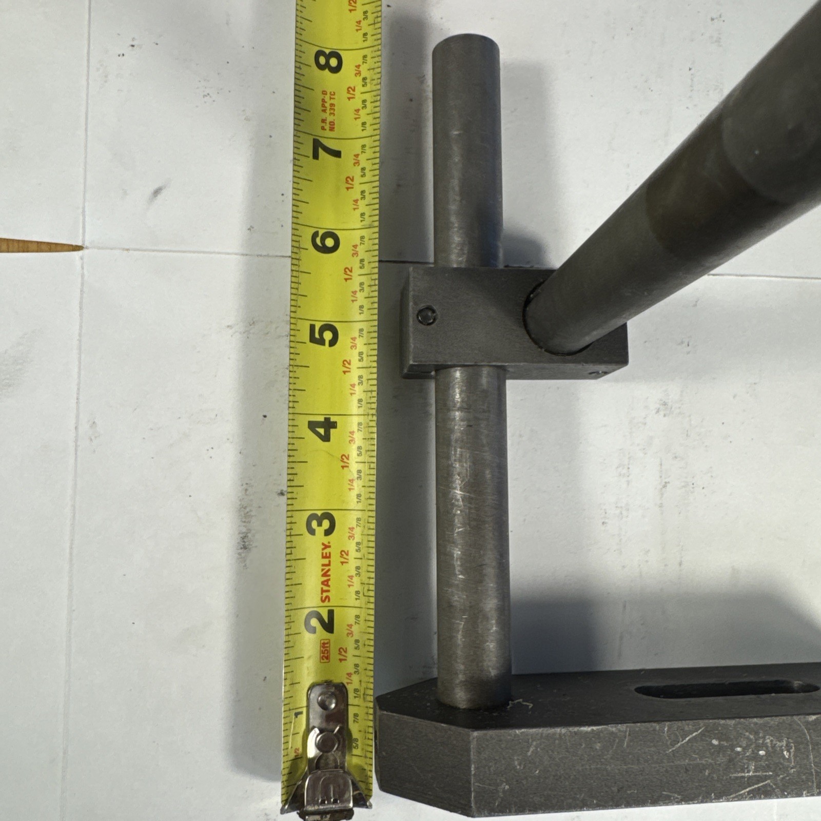 Adjustable Mill Stop with Slotted Clamp 8” Height -Hardened Steel -Heavy Duty