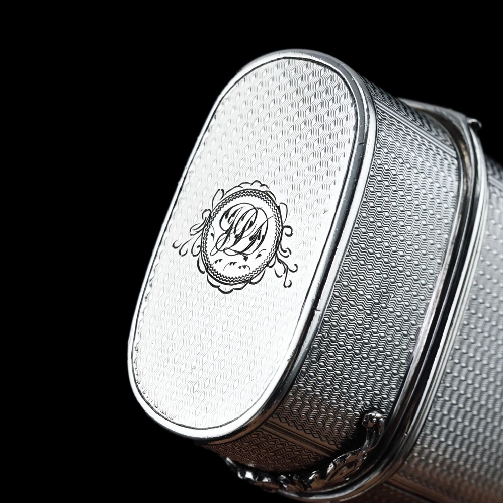 Antique Georgian Solid Silver Cigar/Cheroot Case Engine Turned - Edward Edwards