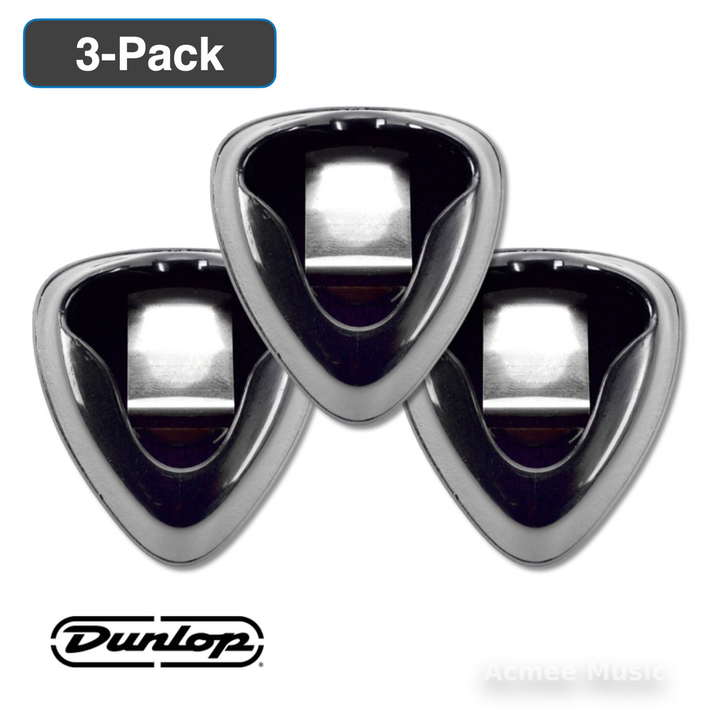 Jim Dunlop ERGO BLACK Pickholder  - 3-Pack