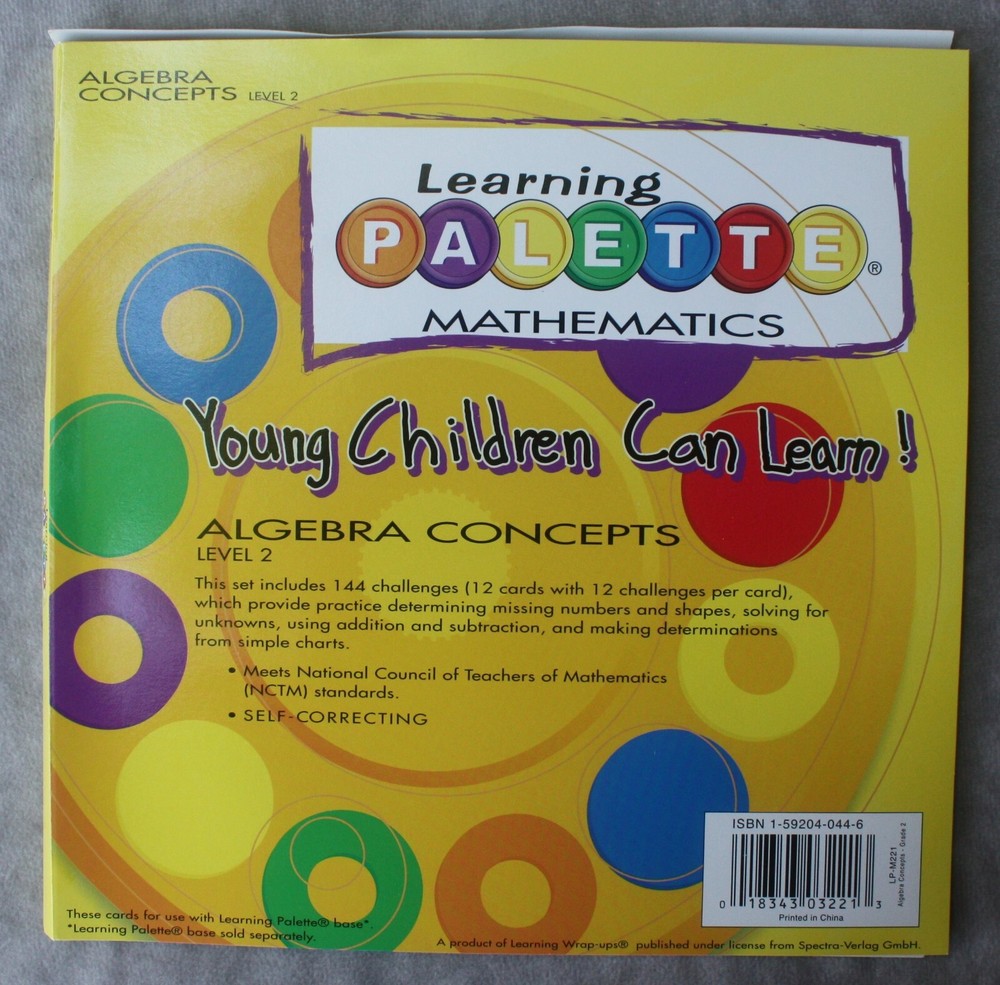Learning Palette  Algebra Concepts   level 2