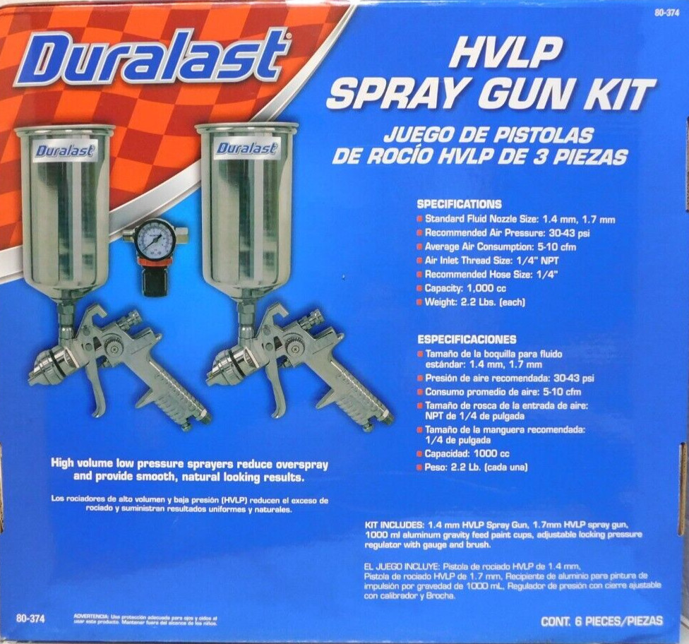 Duralast HVLPSpray Gun Kit-80-374