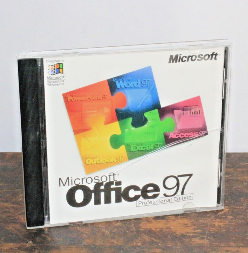 MICROSOFT OFFICE 97 Professional Edition (CD, 1997) with CD Key Code