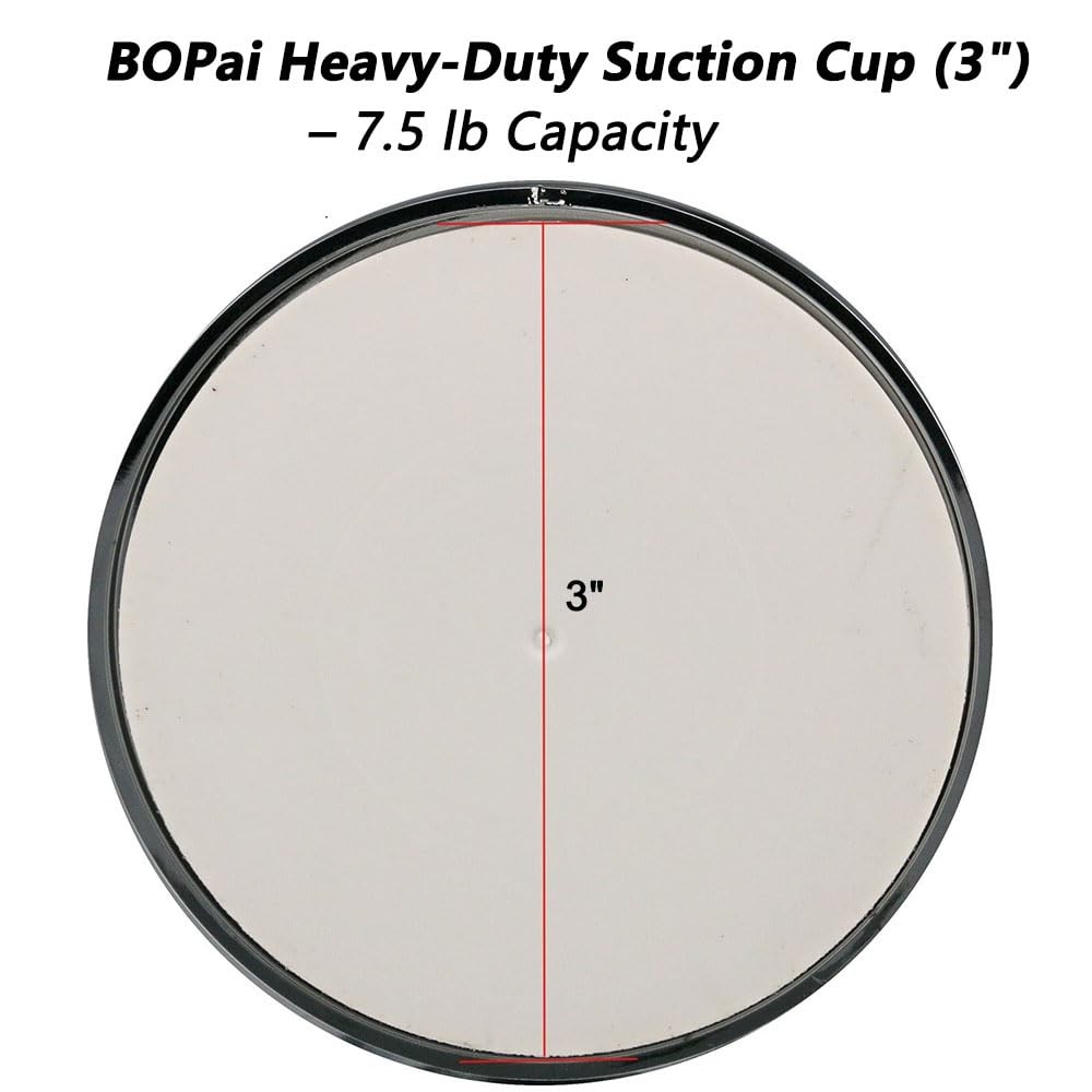 Chrome Showerhead Mount Bracket Suction Cup Tool No Drilling Easy Install