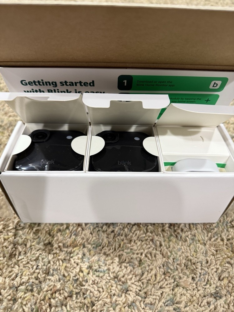 Blink Outdoor 2K+ Wireless Smart Security Camera 2Cam Black Battery Sync Module