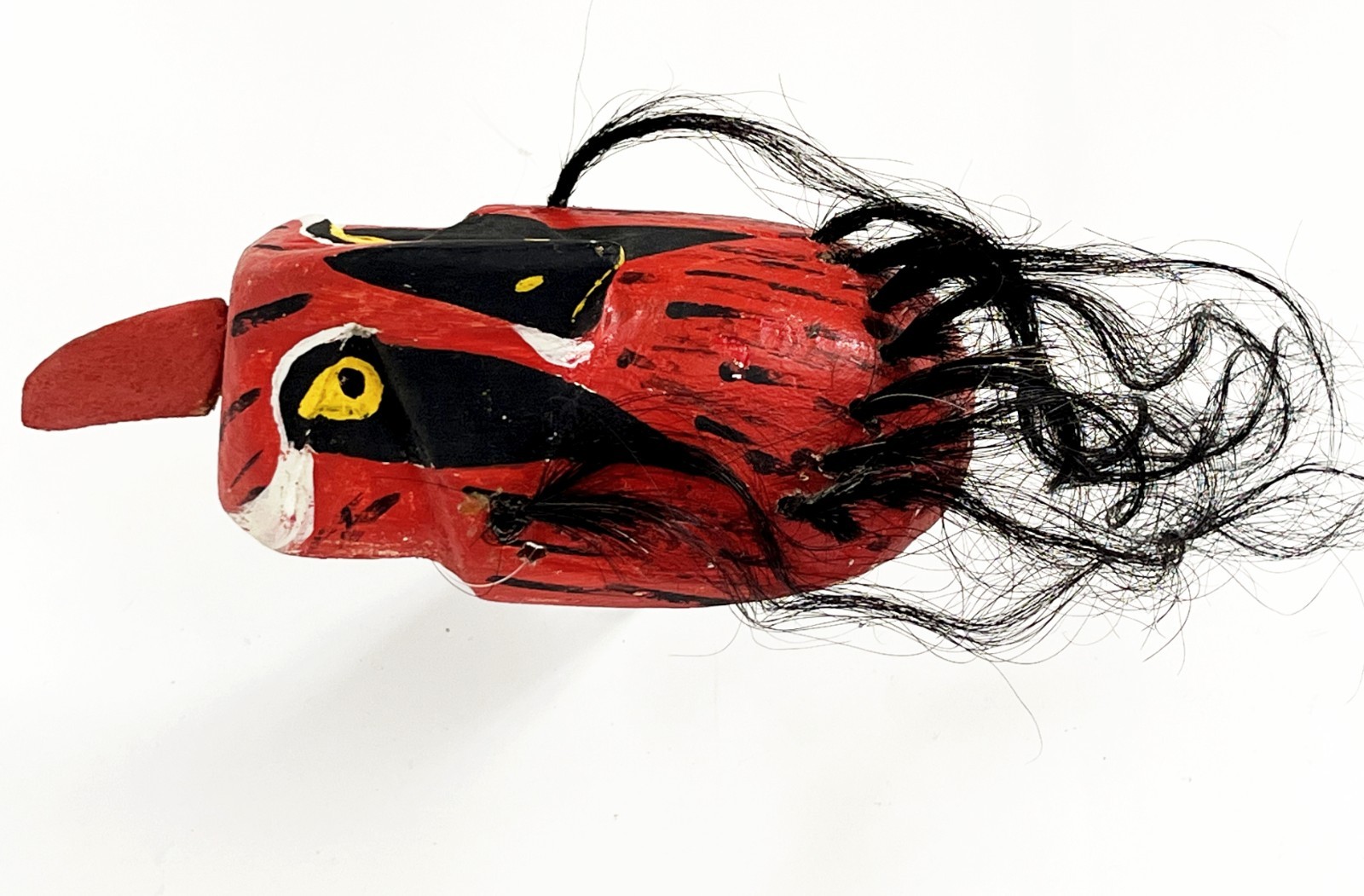 MAYO PASCOLA YAQUI FOLK ART ETHNOGRAPHIC CARVED WOOD OWL BIRD DANCE MASK SONORA