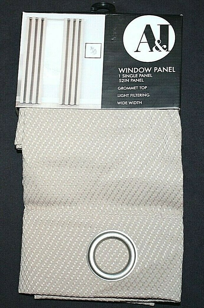 A&I Single 52" Grommet Top Window Panel - Pixel Sand