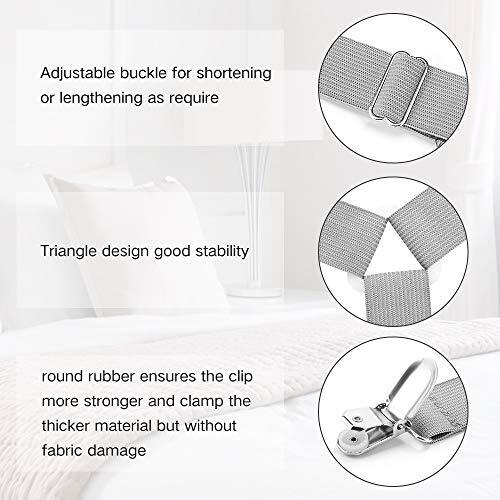 Bed Sheet Fasteners Adjustable Triangle Elastic Suspenders Gripper Holder