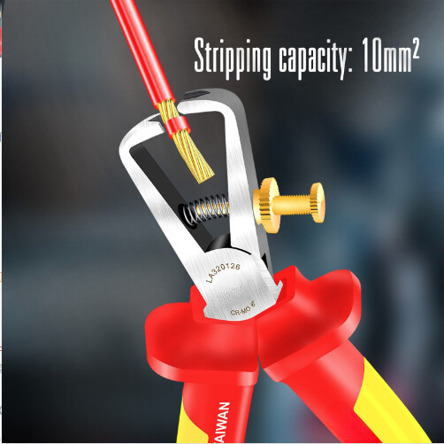 6Inch VDE Wire Stripper 1000V Isolate Cable Stripping Plier Stripping Tool