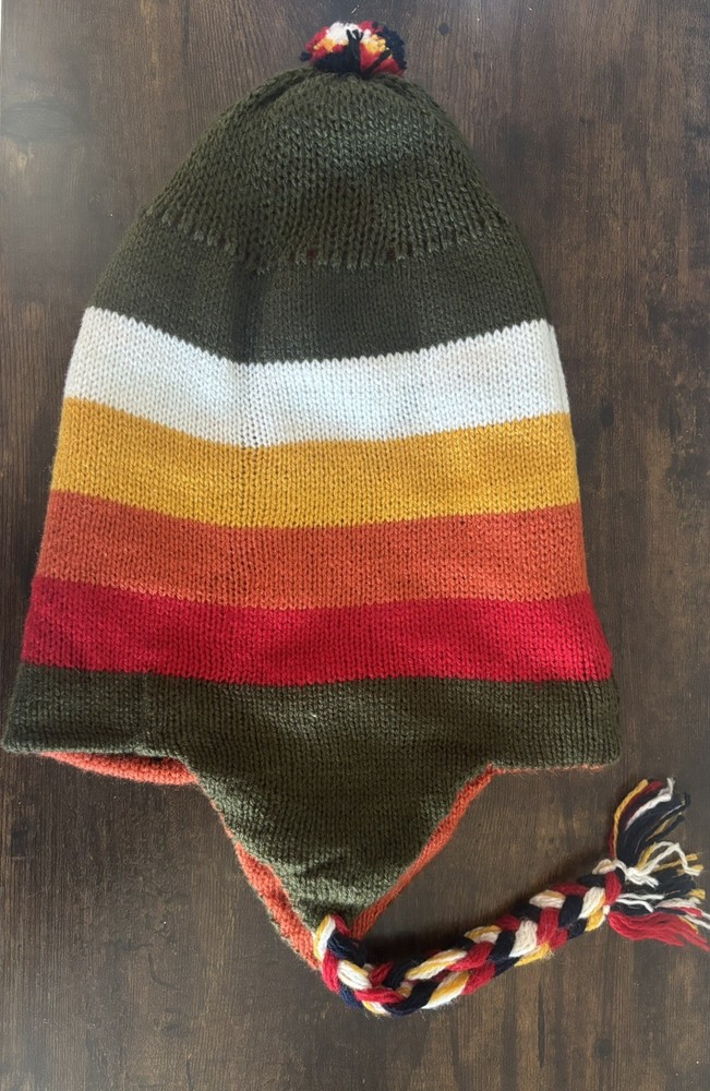 Peruvian Chullo Handmade Wool Beanie Cap Reversible