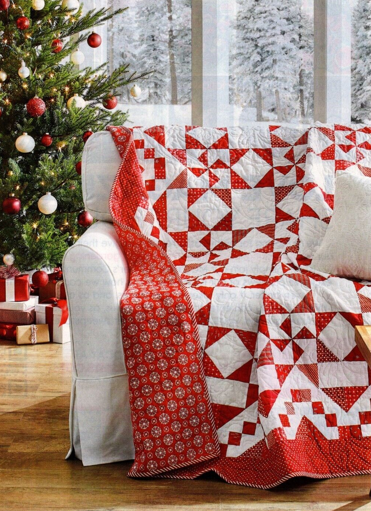 Peppermint Stars Quilt Pattern Pieced JD