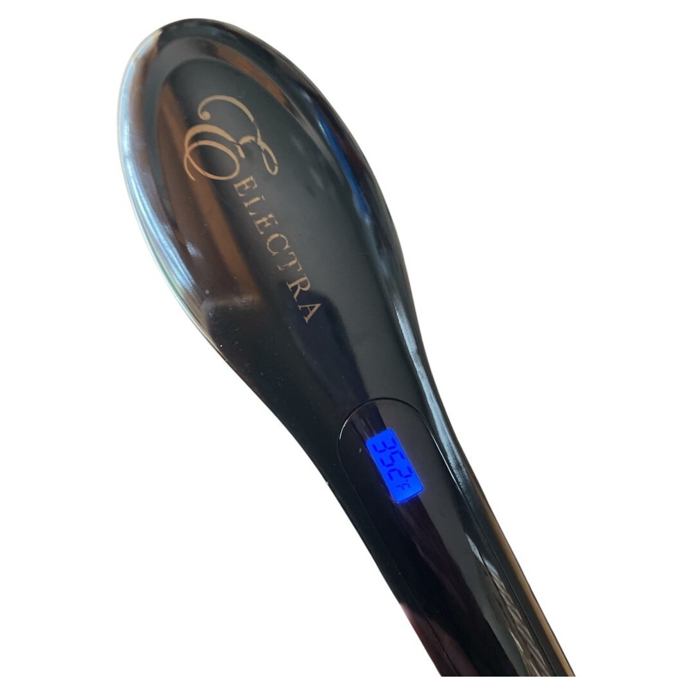 Electra Hair Straighter Brush Digital Display Adjustable Temperature Tested