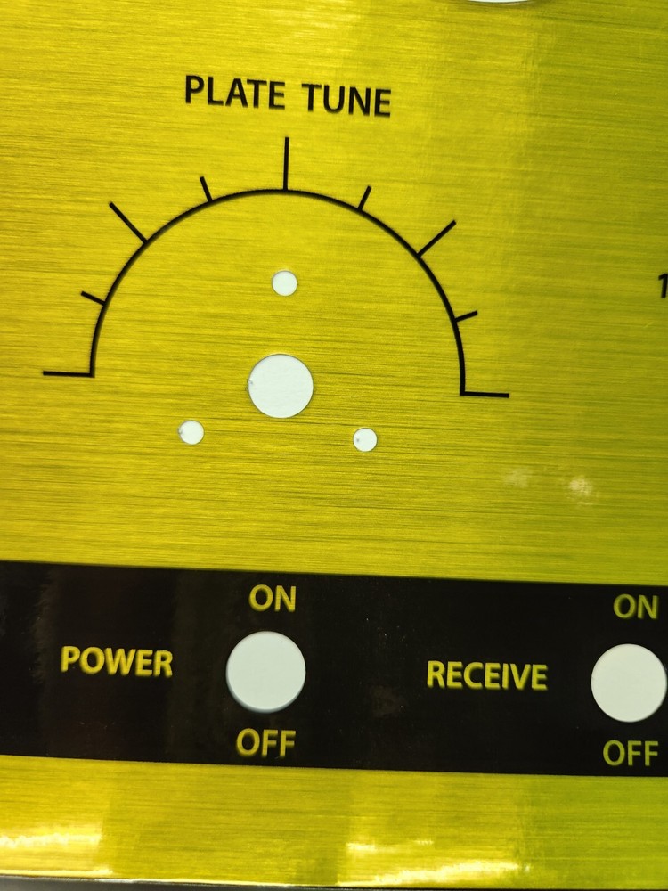 Pride Dx-300 Linear Amplifier Replacement Face Decal Brushed Yellow Gold.