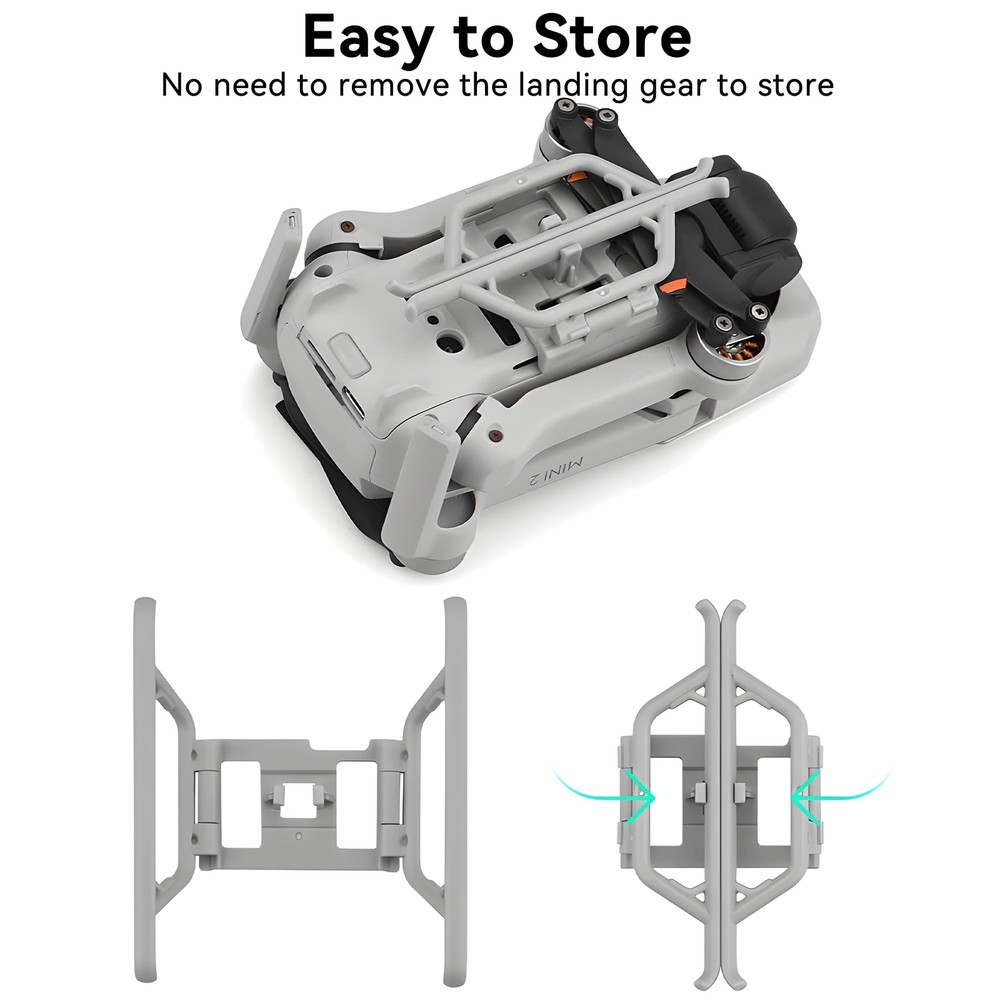 Foldable Drone Landing Gear – Quick-Release Extension for Mini 2 SE/Mini SE