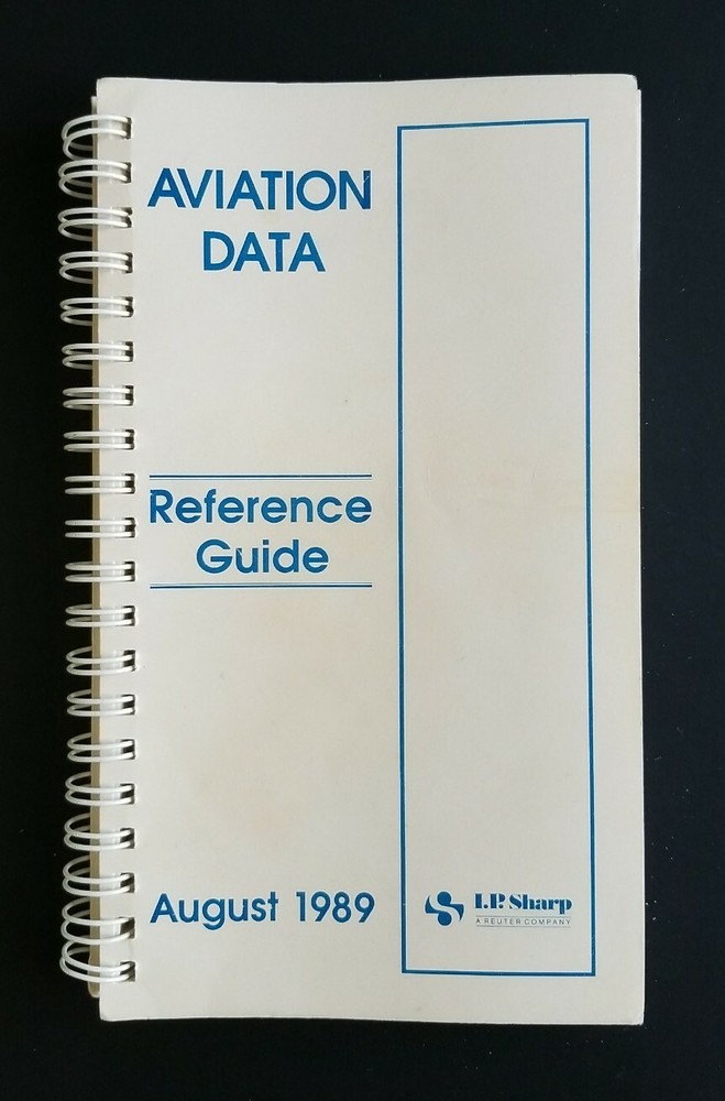 August 1989 Aviation Data REFERENCE GUIDE