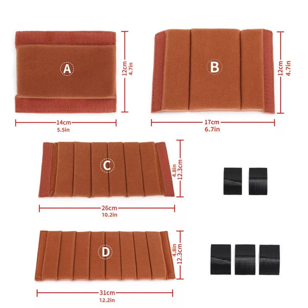 4PCS Dacron Camera Bag Case Insert Partition Divider Protection Pad Accessories