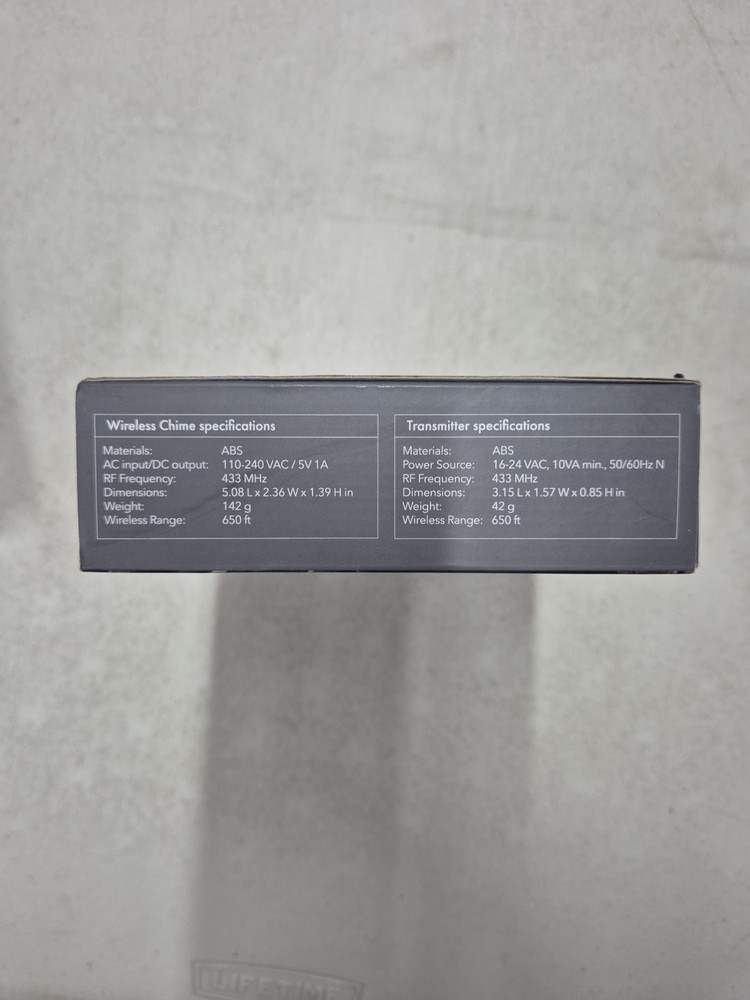 Wireless chime compatible with Google Nest (black) by Wasserstein