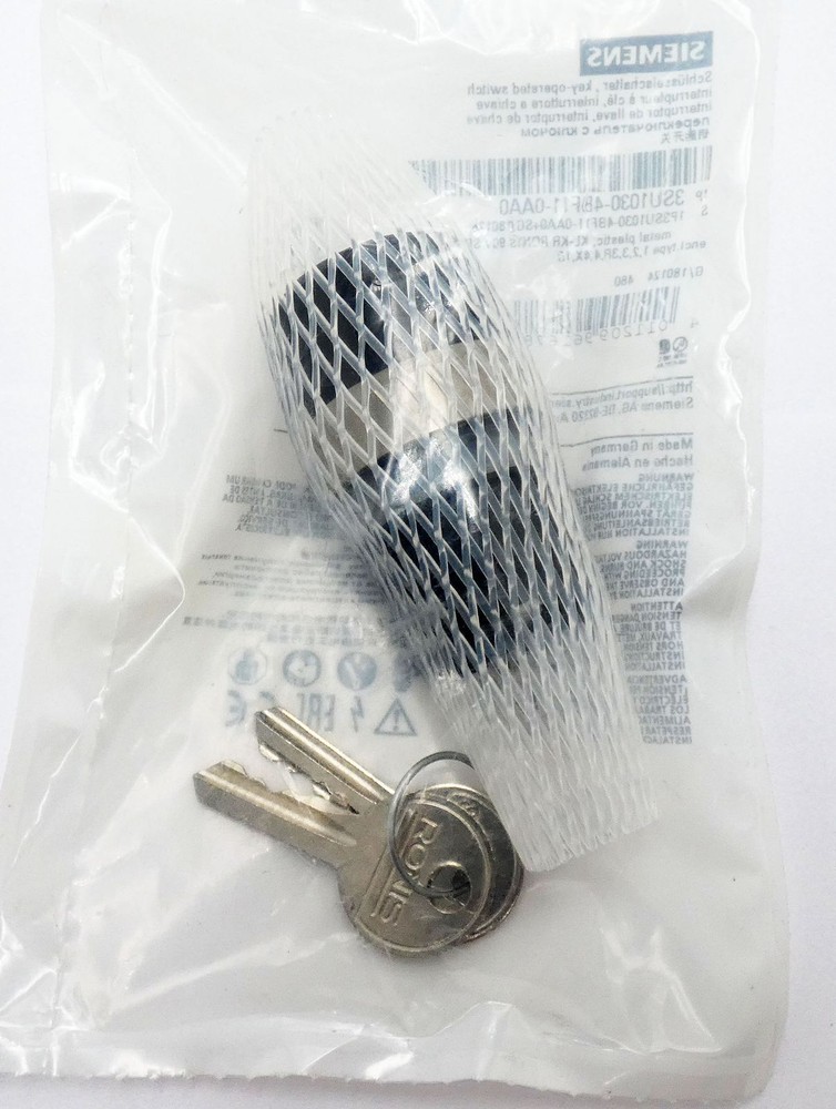 Siemens 3SU1030-4BF11-0AA0 E:01 key switch -unused/original packaging-