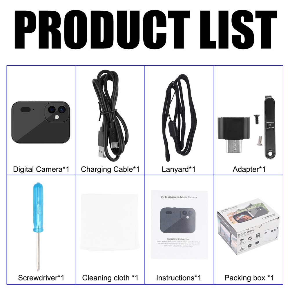 3" Touch Panel 4K CCD Digital Camera 64MP Digital Video Camera IR Night Vision^^