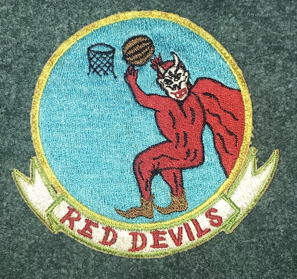 Original Vietnam Era Theater Made Red Devils Basketball Patch
