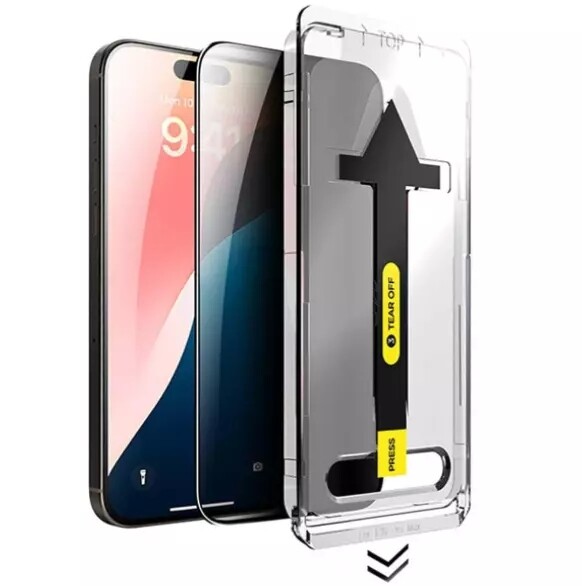 Waterfall Screen Protector for iPhone 16 15 14 13 12 Pro Max Plus, Full Screen