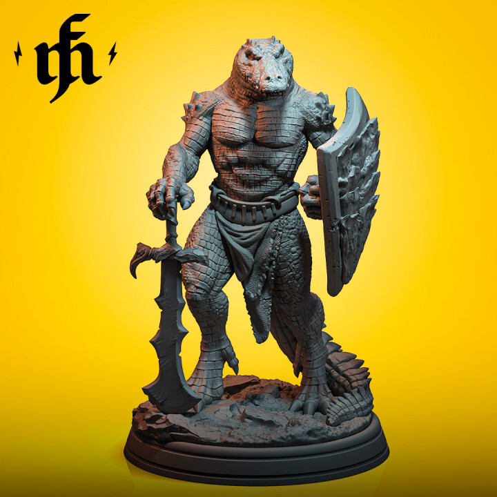 Crocodillo by Midas Forge | D&D | DnD | Miniature | Print on Demand