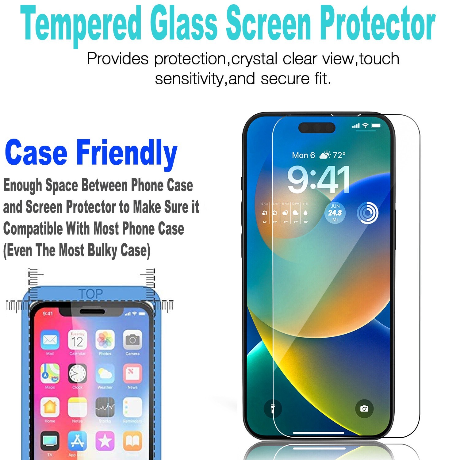 For iPhone 17e Case 16e Phone Cover Magnetic Shockproof Frost + Tempered Glass