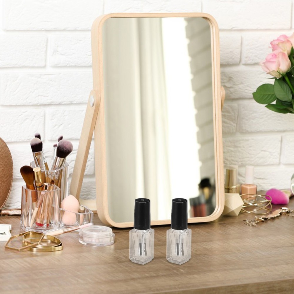 20 Pcs Transparent 5ml Nail Polish Bottles Empty Container With Brush Cap