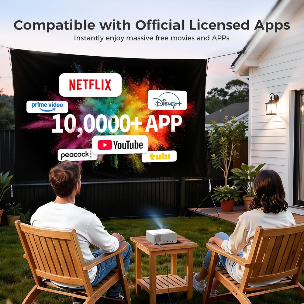 Mini Smart Projector WiFi Bluetooth Portable HD Projector