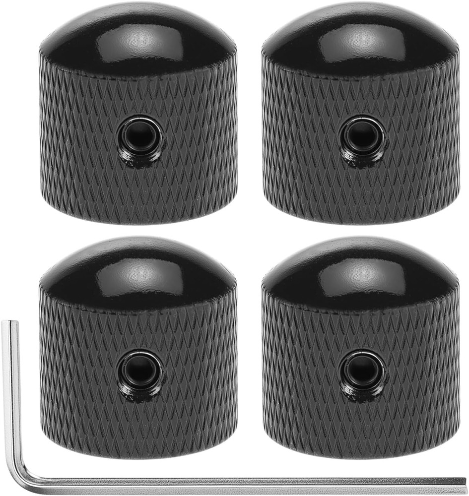 4-Pack Guitar Metal Dome Control Knobs Volume Tone Speed Set for Guitar Bass