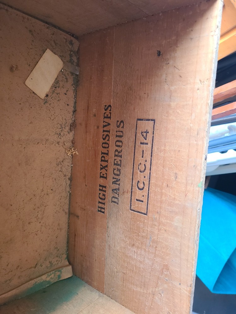 High Explosives Wood Crate Box Alton