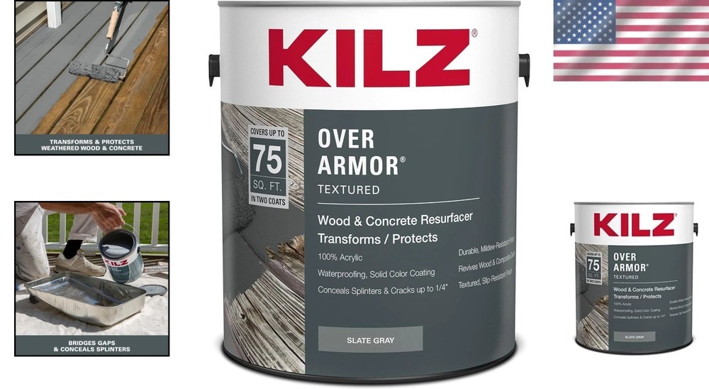 Over Armor Textured Surface Coating, Slate Gray/-