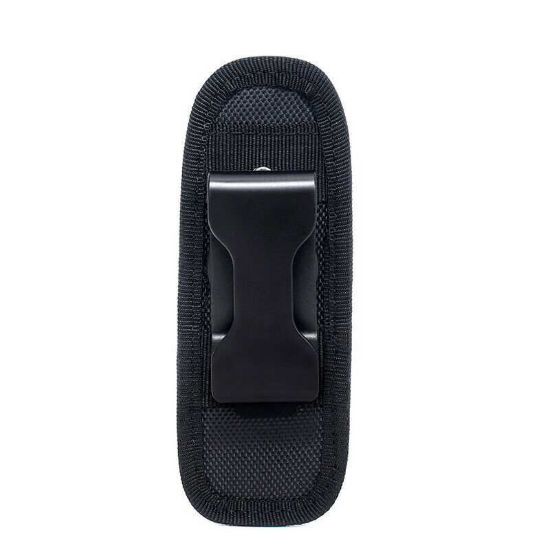 Tactical Flashlight Holster Duty Belt Pouch Stretchable Rotatable Clip Holder