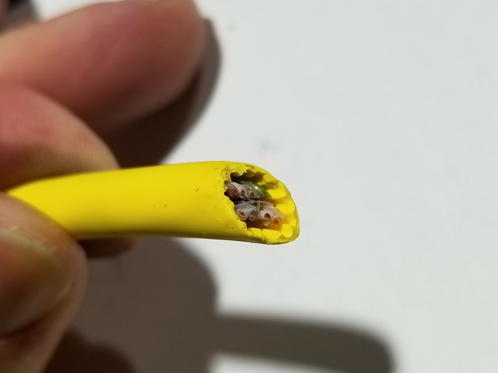 Commscope CS44P Cat6A U/UTP Network Ethernet 10G 10Gig Cable Plenum Yellow /50ft