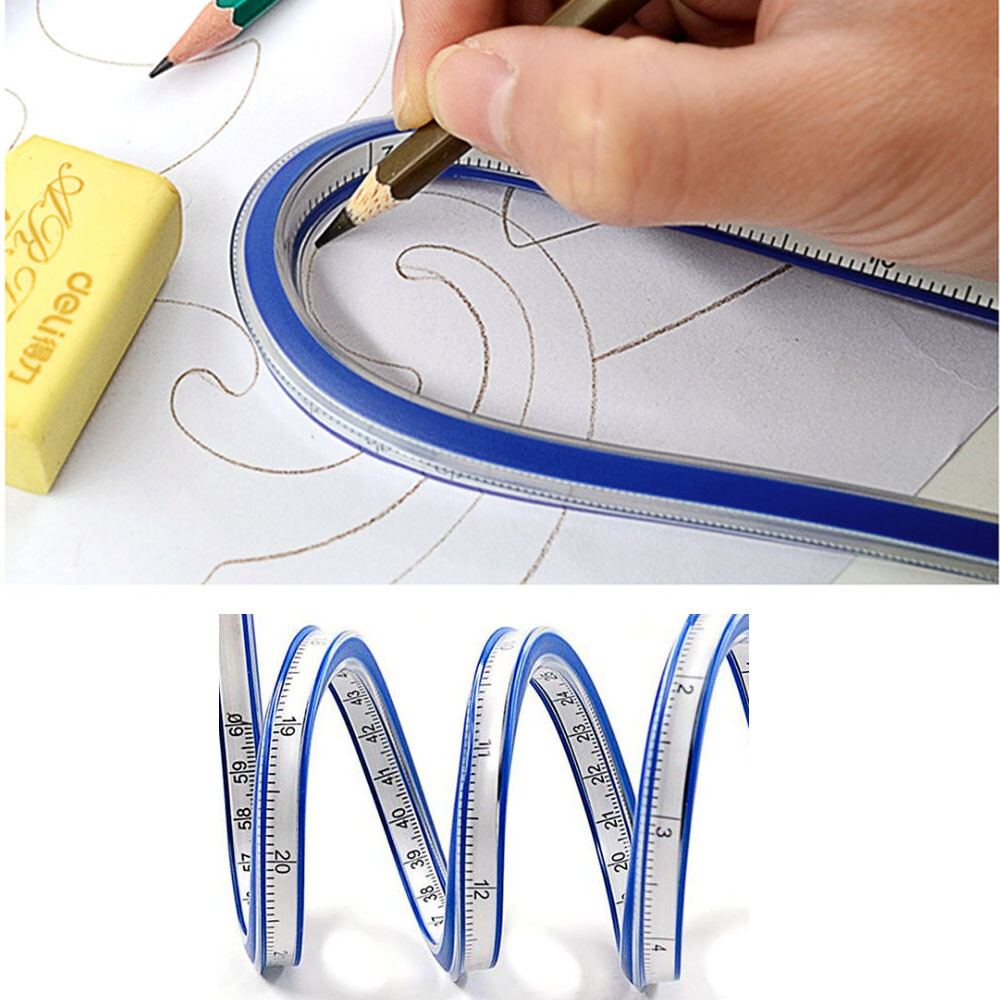 24" Flexible Curve Template Pattern Contour Gauge Shaping Tool Tracing Ruler