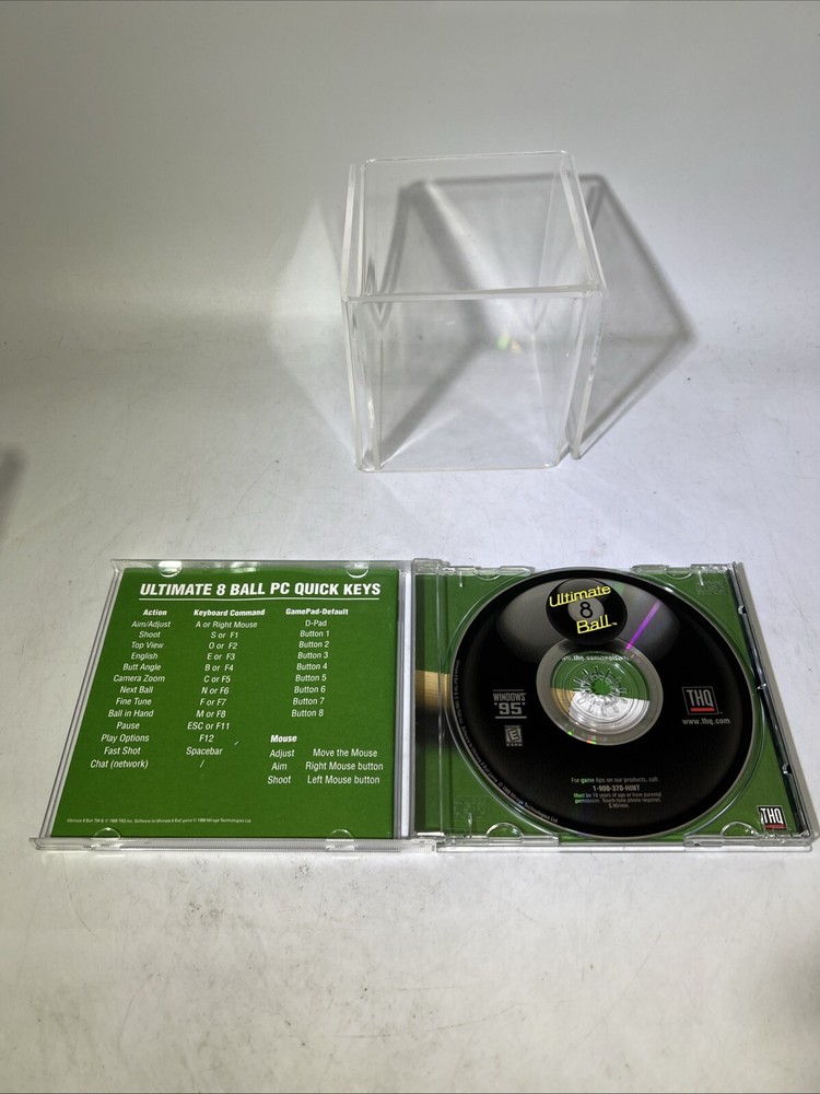 Ultimate 8 Ball PC CD-Rom (1999, THQ) Windows 95 #ML