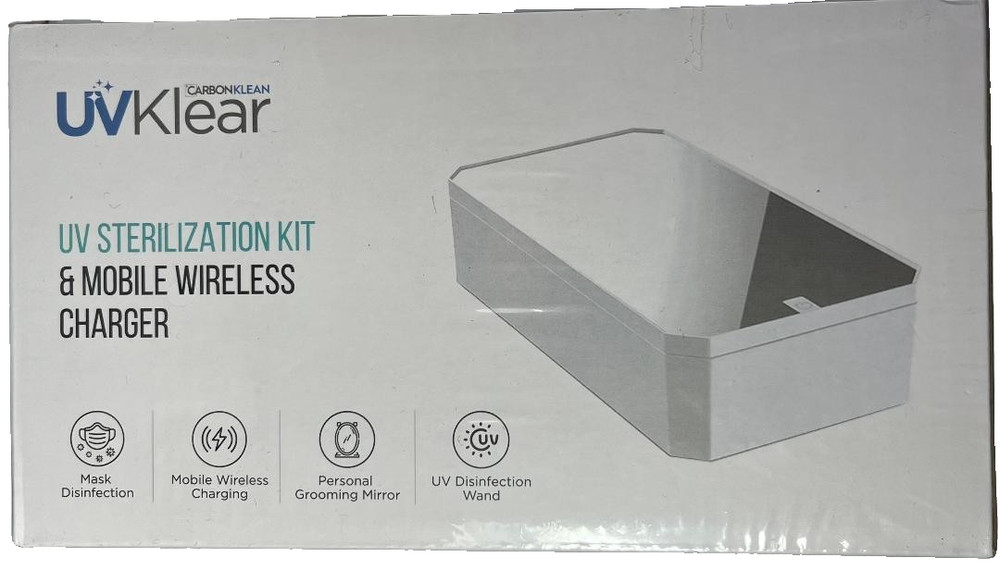 Carbon Klean UV Klear STERILIZATION KIT & MOBILE WIRELESS CHARGER NEW SEALED BOX