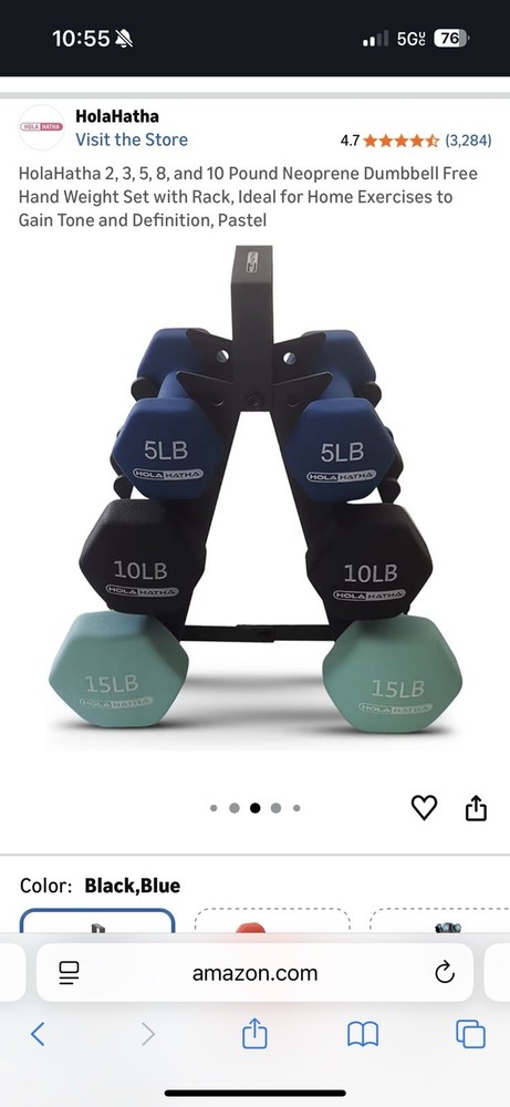 HolaHatha Dumbbell Storage Rack (weights not included)