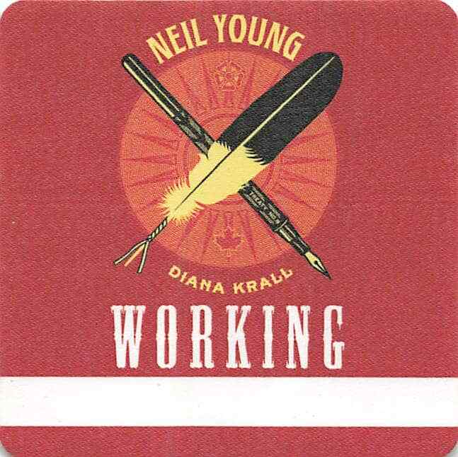 Neil Young Backstage Pass Red Working Cloth Variant