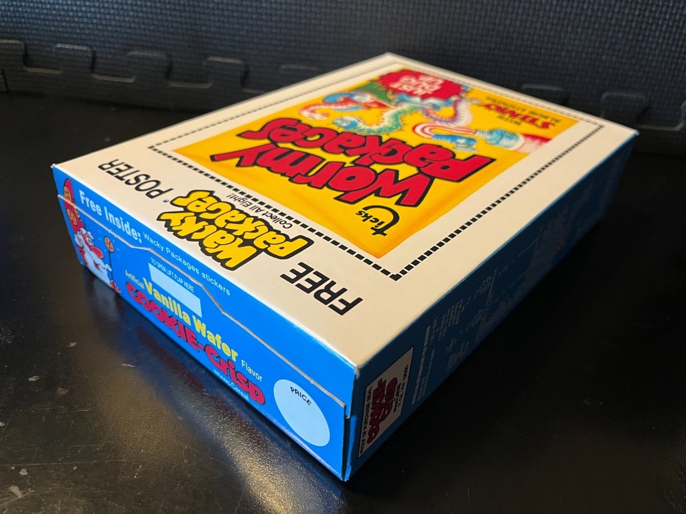 1982 Cookie Crisp (Wormy Packages on back) - Empty custom design display box