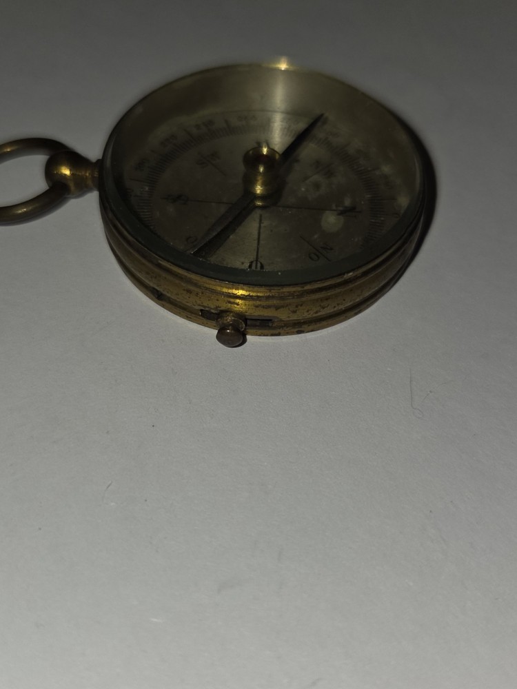 vintage brass pocket compass